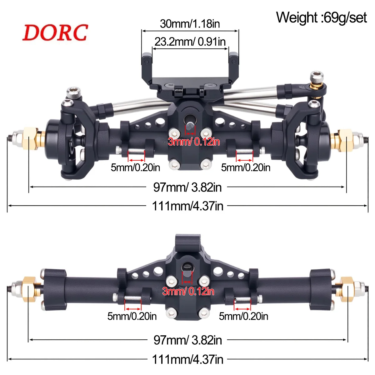Rc Hobby Zone - 1 conjunto de eixos de plástico
