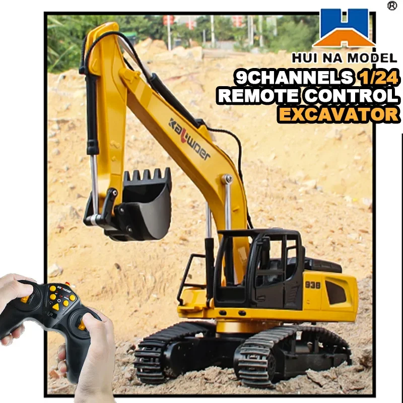 Huina rc escavadeira 1/24 9ch  - Rc Excavator Hobby avaliação e preço