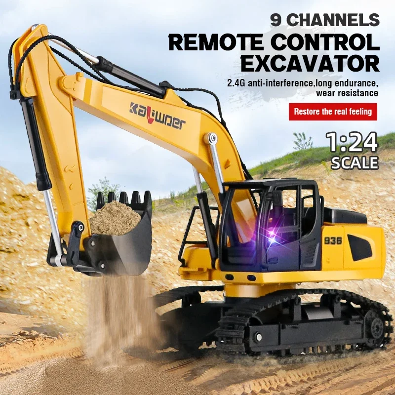Huina rc escavadeira 1/24 9ch  - Rc Excavator Hobby avaliação e preço