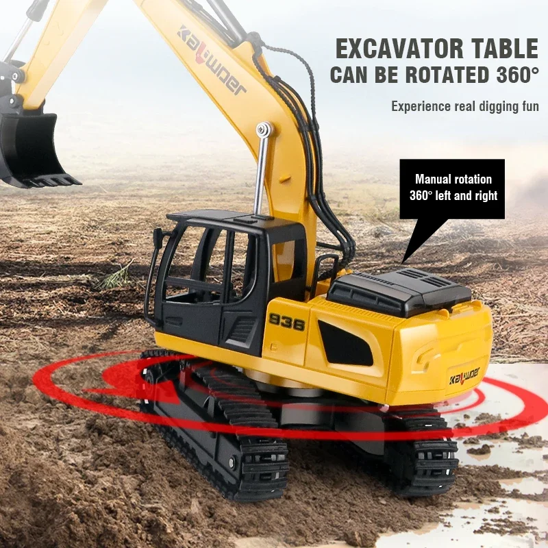 Huina rc escavadeira 1/24 9ch  - Rc Excavator Hobby avaliação e preço